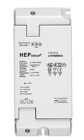 LUMIDRIVER CV 24VDC 60W  i gruppen LED-lister & Aluprofiler / Drivdon hos LED Konsulten i Karlstad AB (3036293)